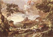 DUGHET, Gaspard Landscape with St Augustine and the Mystery dfg oil painting